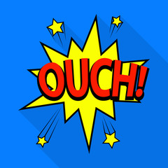Ouch icon. Pop art illustration of ouch vector icon for web