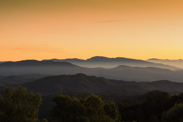Sunrise landscape at the mountain