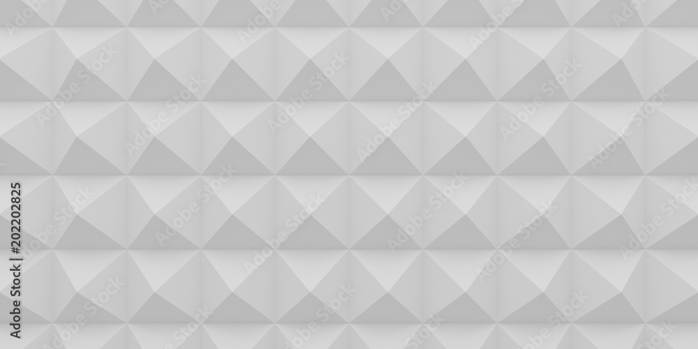 Poster Abstract of triangle polygon pattern wall,glossy futuristic background,3d rendering.