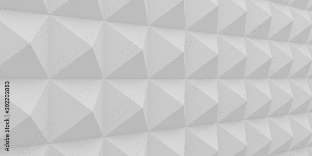 Aufkleber abstract of triangle polygon pattern wall,glossy futuristic background,3d rendering.