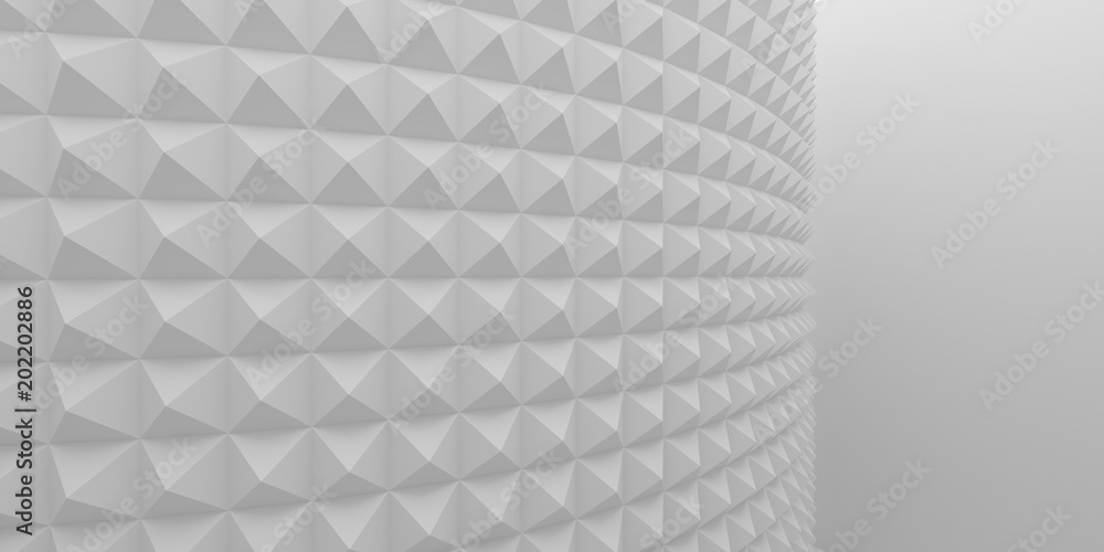 Aufkleber abstract of triangle polygon pattern wall,glossy futuristic background,3d rendering.