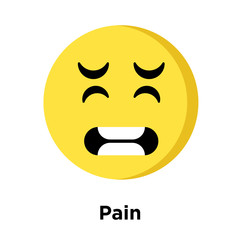 Pain icon isolated on white background