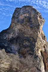 Fototapeta na wymiar Riscos graniticos en el cañon del rio Dulce en Peregrina