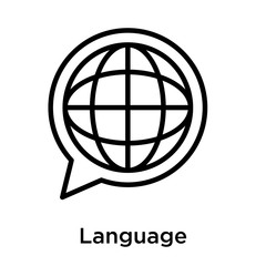 Obraz premium Language icon isolated on white background
