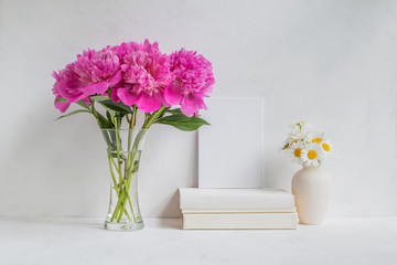 Home interior with decor elements