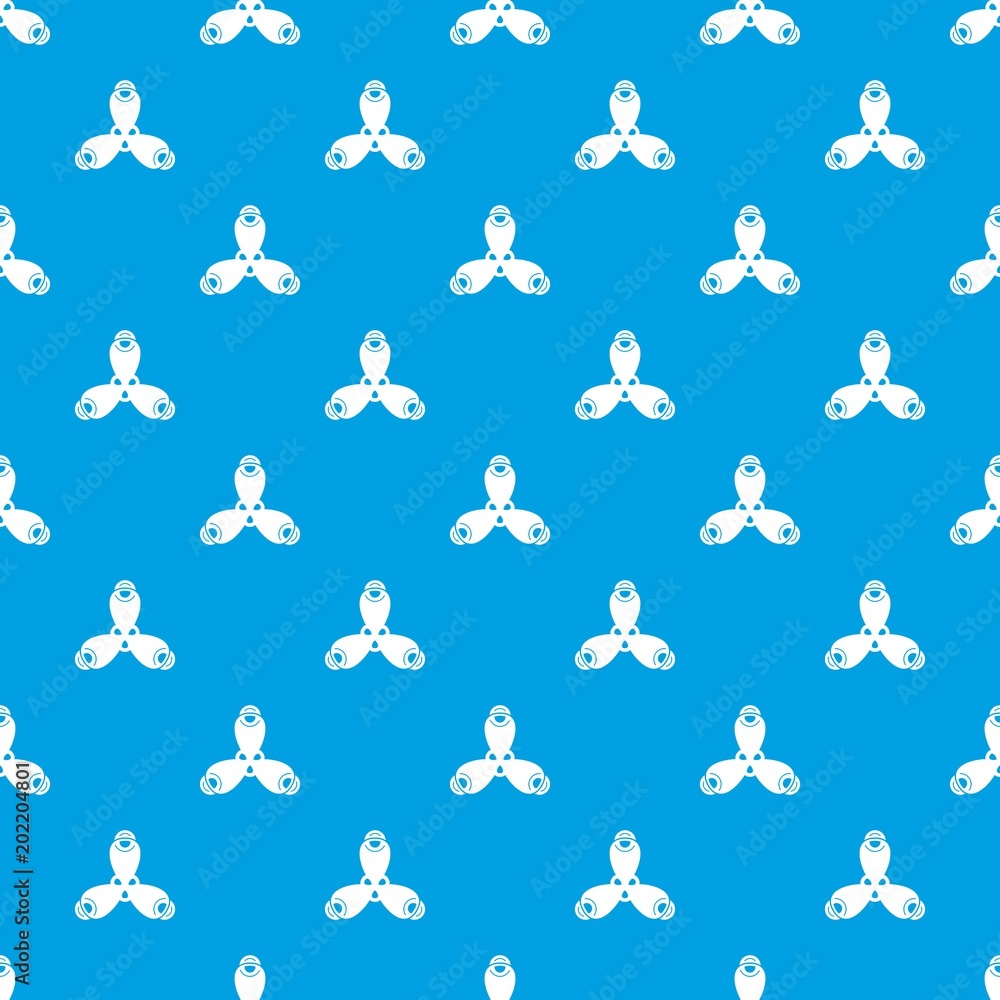 Poster molecule structure pattern vector seamless blue repeat for any use