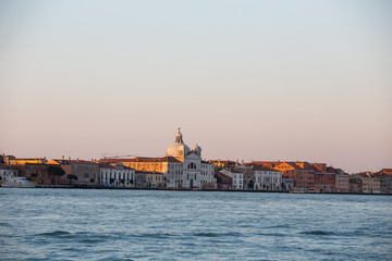 Fototapeta na wymiar Venice city skyline at sunrise