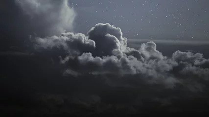 Rolgordijnen Bewolkte nacht met sterren © Zacarias da Mata