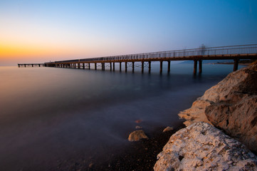 Fototapeta na wymiar The Sunset over the Pier