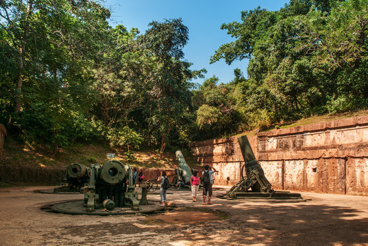Historic Pacific war Army barracks ruins Corregidor Island, Manila, Philippines