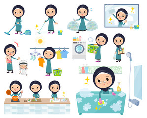 Arab old women_housekeeping