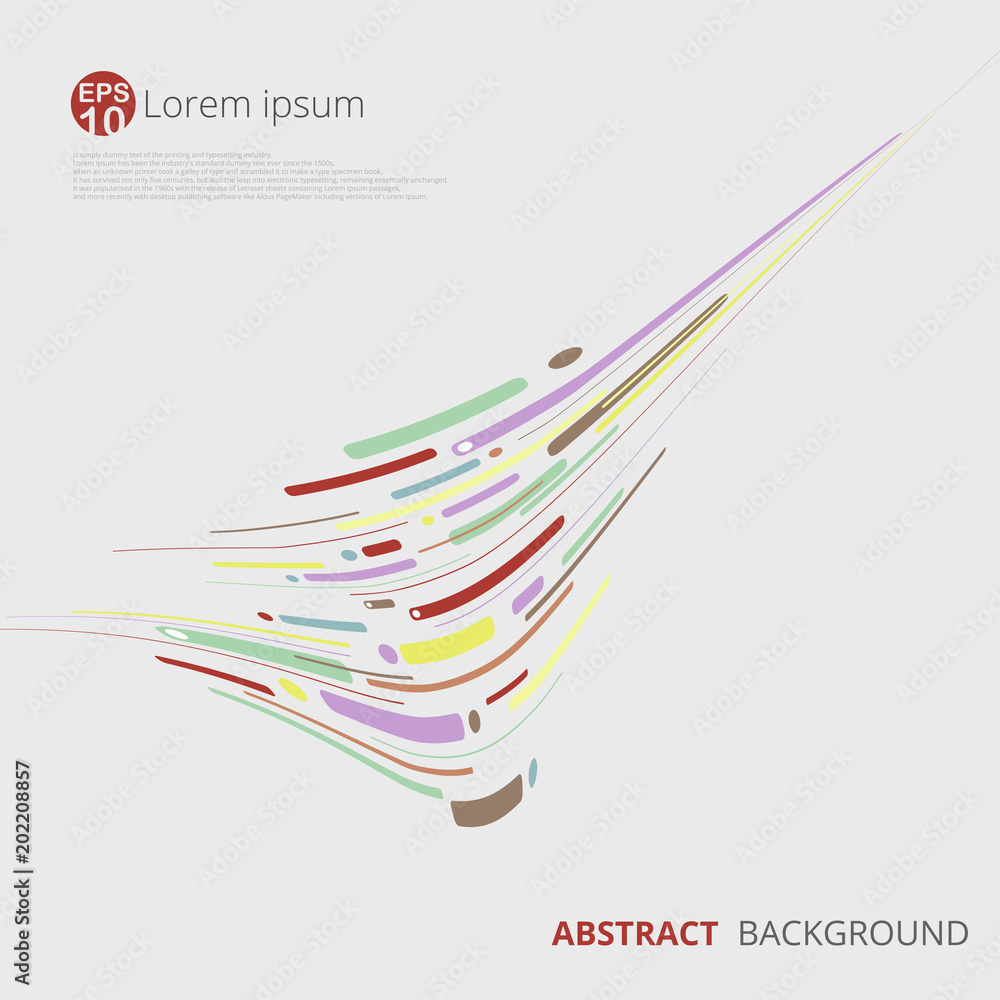 Poster modern of geometric pattern in mix sizes and colors. illustration vector eps10
