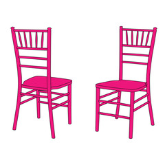 Classic wooden chair set, Chiavari or Tiffany design