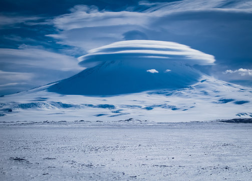 Mt. Erebus Volcano in Antarctica