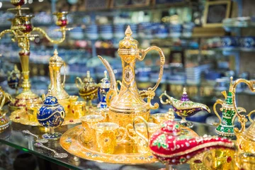 Crédence de cuisine en verre imprimé moyen-Orient Souvenirs locaux traditionnels en Jordanie, Moyen-Orient.
