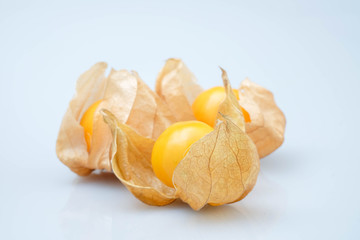 Cape gooseberry fruit , physalis isolated on white background