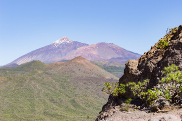 Obraz na płótnie Canvas View of the Teide Volcano and the Ariba Valley