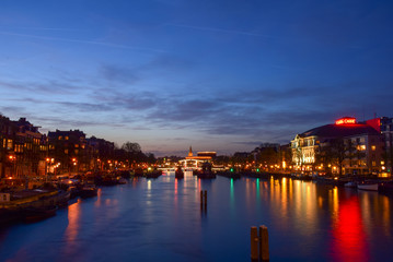 Obraz premium Evening in Amsterdam