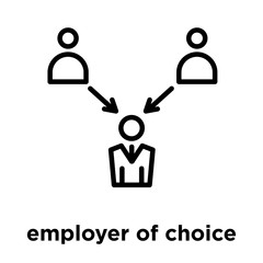 employer of choice icon isolated on white background