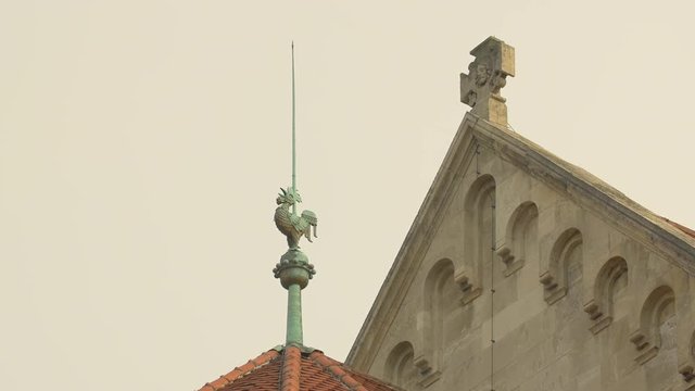 Lightning rod on top of a church