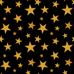 Gold stars. Confetti celebration, Falling golden abstract decoration for party, birthday celebrate, anniversary or event, festive. Festival decor.