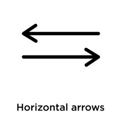 Horizontal arrows icon isolated on white background