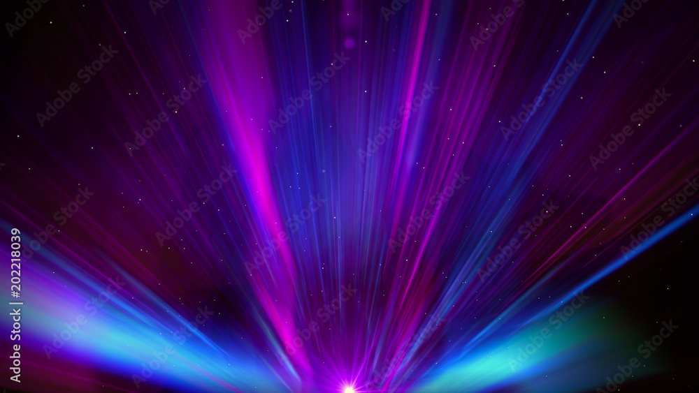 Poster happy new year 2021 background colorful spectrum burst with blurred light lines pattern abstract bac