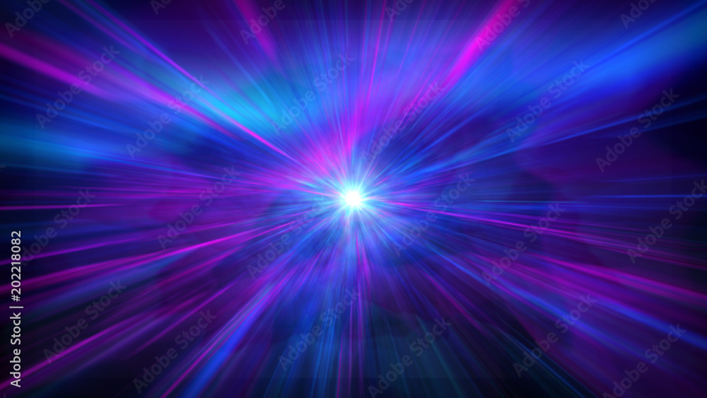 Poster colorful spectrum burst with blurred light lines pattern abstract background
