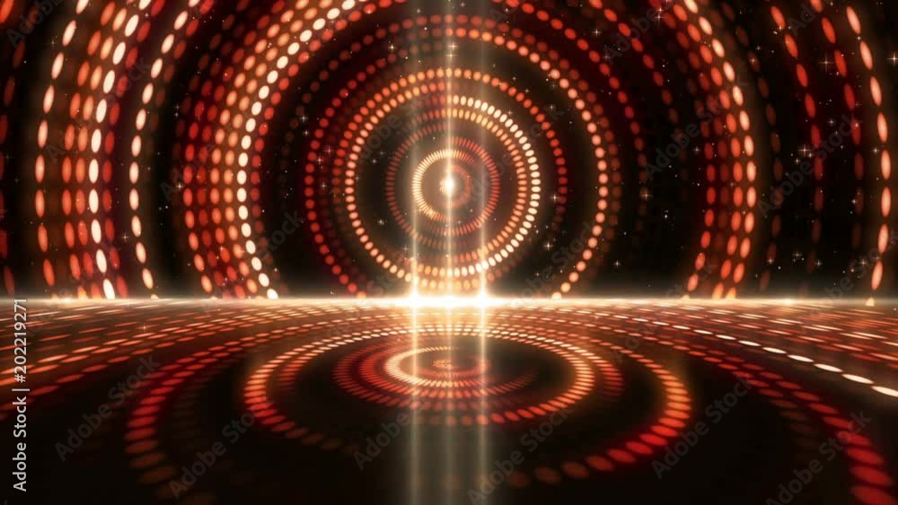 Poster futuristic abstract glittering colorful and elegance light dots pattern for stage show and video joc