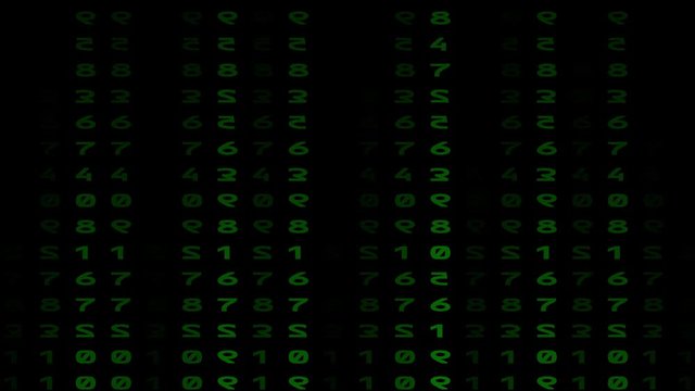 Animated numbers classy matrix effect.