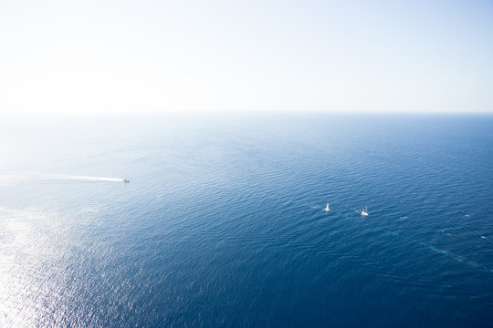 Cap de Formentor, Mallorca - Farsightedness across the Mediterranean Sea onto some boats