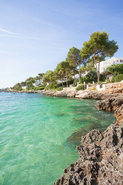 Cala d'Or, Mallorca - Enjoying the turquoise water at the beach of Cala d'Or