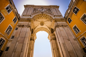 Obraz premium Rua Augusta Arch in Lisbon, Portugal