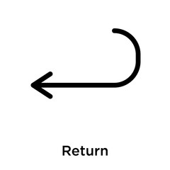 Return icon isolated on white background