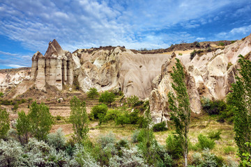 Cappadocia, Turkey. Volcanic rock landscape, Goreme national park.