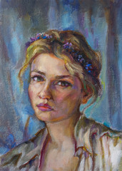 portrait of a young woman.