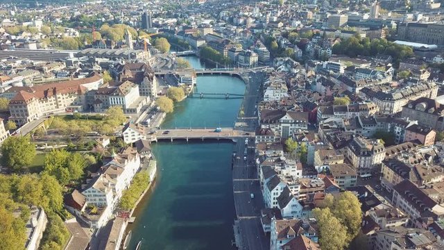 Flying About Limmat - Zurich Switzerland 