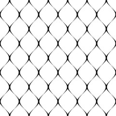 Vector seamless pattern. Modern stylish texture. Monochrome geometric background. A grid of figured cells.