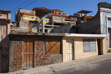 Old house in Santiago de Cuba in Cuba
