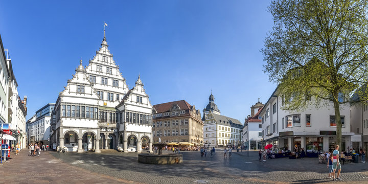 Paderborn, Rathaus und Marienkirche 