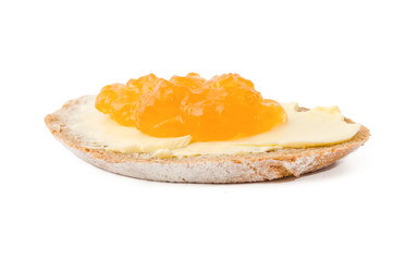 Eine Scheibe Marmeladenbrot