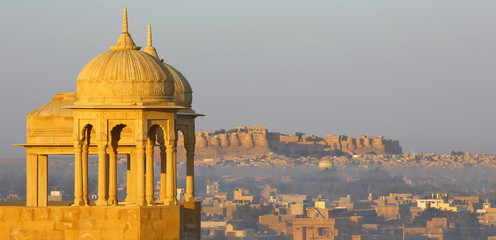 Beautiful India, panorama of Jaisalmer castle, Rajasthan