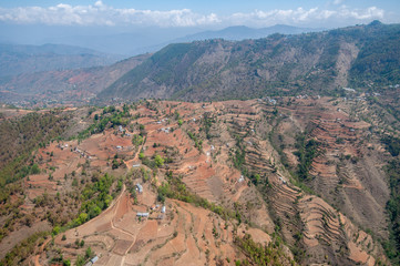 terraces from the air nepal