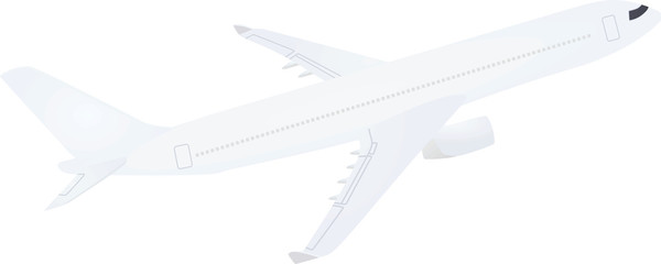 White airplane. vector illustration