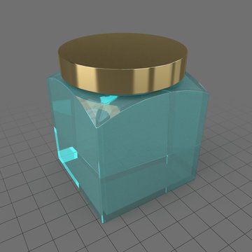 Glass jar with lid
