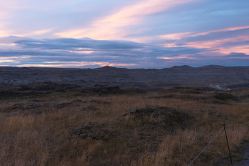 Rocks and plane near the Dettifoss waterfall