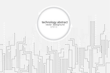 Obraz premium abstract technology background in white and gray tones. Vector