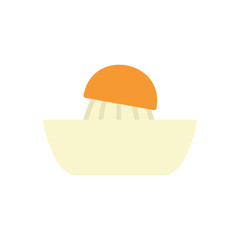 Orange juice breakfast flat icon vector