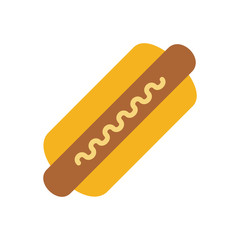 Hot dog fast food icon vector flat