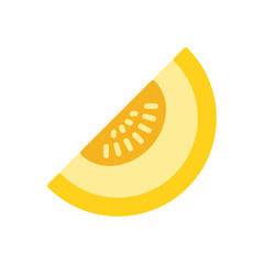 Melon fruit icon vector flat